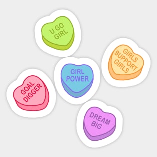 Conversation Hearts - Girl Power - Sticker Pack - Valentines Day Sticker